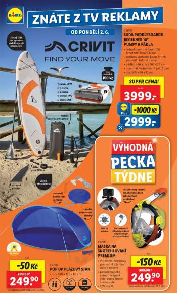 thumbnail - CRIVIT SADA PADDLEBOARDU BEGINNER 10", PUMPY A PÁDLA
