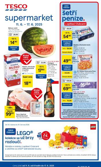 Leták TESCO supermarket - 11.6.2025 - 17.6.2025.
