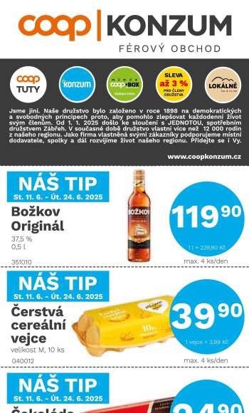 Leták Konzum - 11.6.2025 - 24.6.2025.