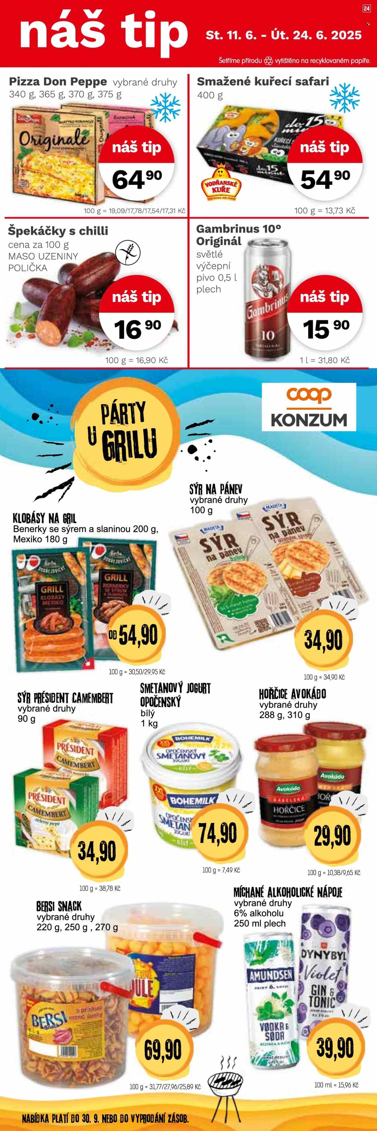 Leták Konzum - 11.6.2025 - 24.6.2025. Strana 4