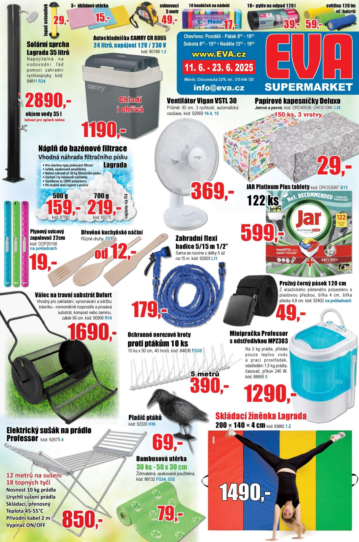 Leták EVA supermarket - 11.6.2025 - 23.6.2025. Strana 1
