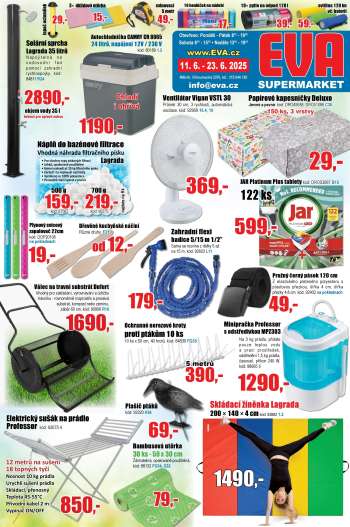 Leták EVA supermarket - 11.6.2025 - 23.6.2025.