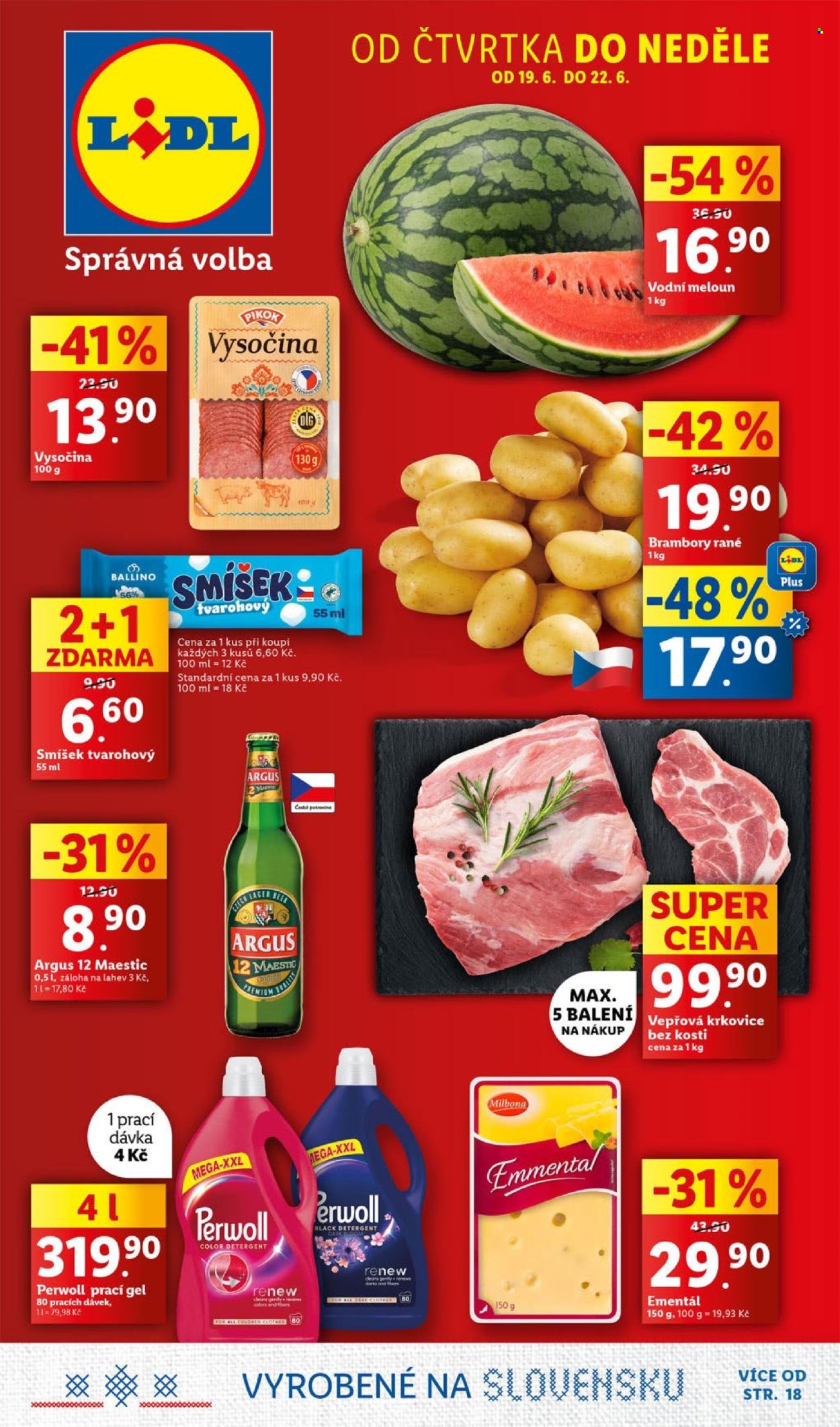 Leták Lidl - 19.6.2025 - 22.6.2025. Strana 1