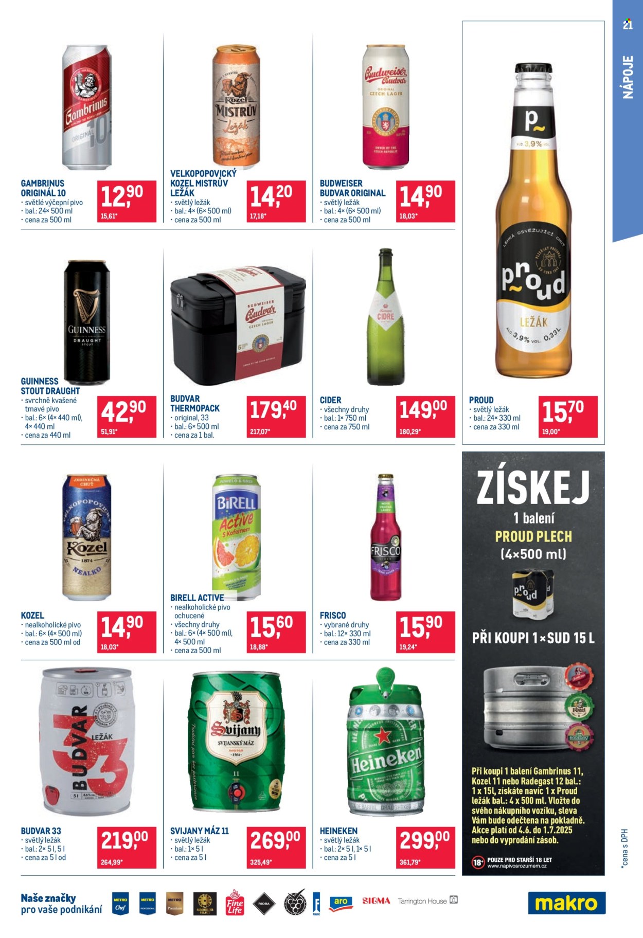 Leták MAKRO - 18.6.2025 - 1.7.2025. Strana 21