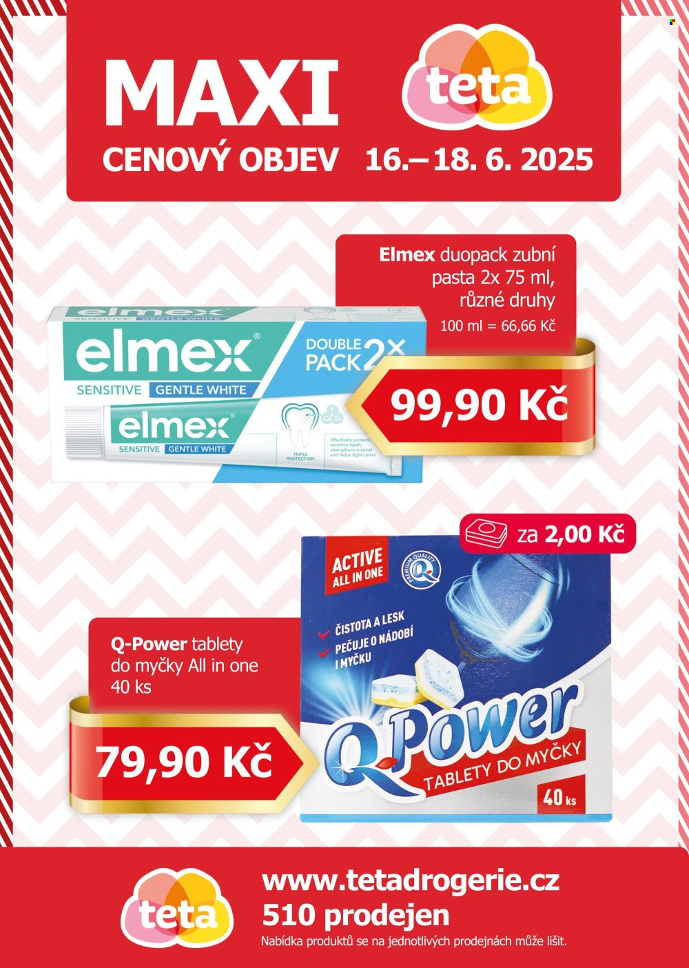Leták Teta drogerie - 16.6.2025 - 18.6.2025. Strana 1