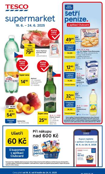 Leták TESCO supermarket - 18.6.2025 - 24.6.2025.
