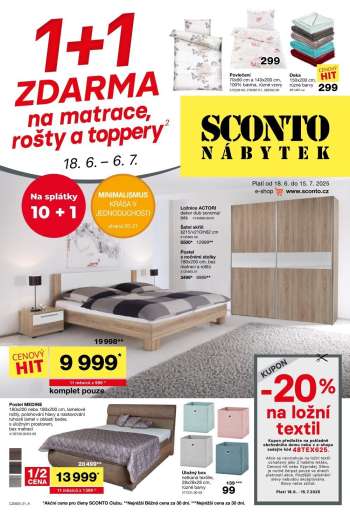 Leták SCONTO NÁBYTEK - 18.6.2025 - 15.7.2025.