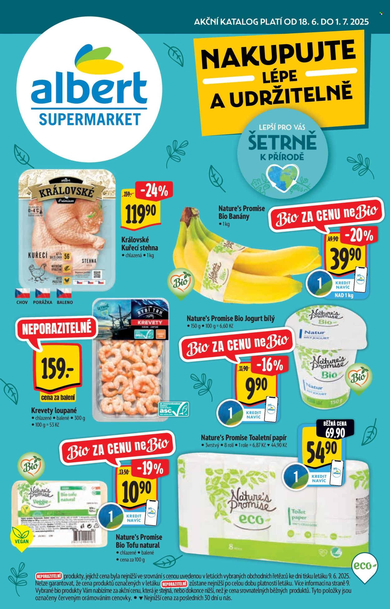 Leták Albert Supermarket - 18.6.2025 - 1.7.2025. Strana 1