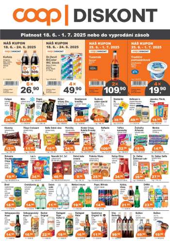 Leták coop DISKONT - 18.6.2025 - 1.7.2025.