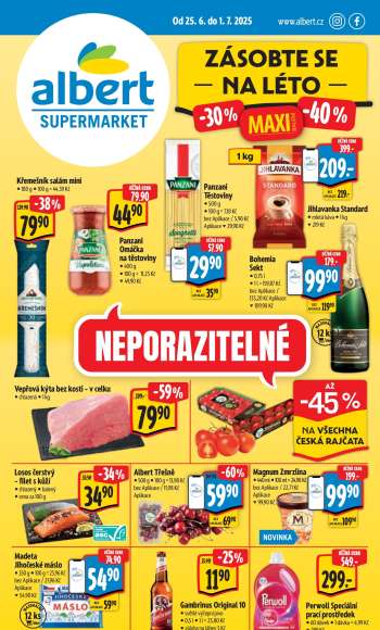 Leták Albert Supermarket - 25.6.2025 - 1.7.2025.