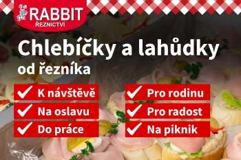 Leták RABBIT řeznictví.