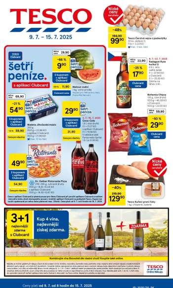 Leták TESCO - 9.7.2025 - 15.7.2025.