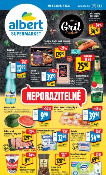 Leták Albert Supermarket - 9.7.2025 - 15.7.2025.