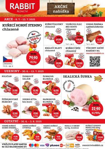 Leták RABBIT řeznictví - 8.7.2025 - 13.7.2025.