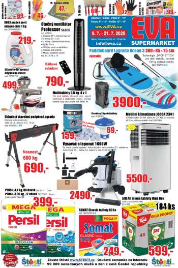 Leták EVA supermarket - 9.7.2025 - 21.7.2025.