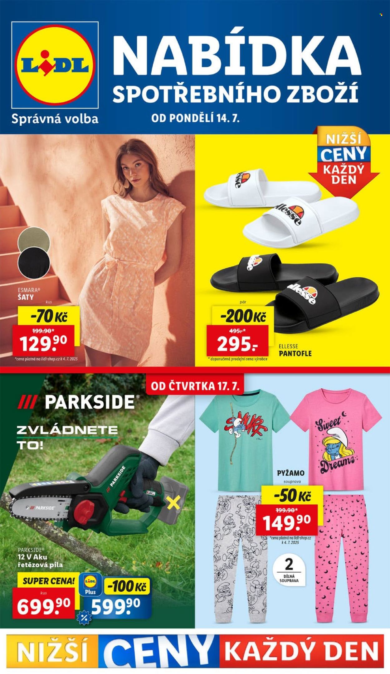 Leták Lidl - 14.7.2025 - 20.7.2025. Strana 1