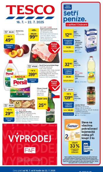 Leták TESCO - 16.7.2025 - 22.7.2025.