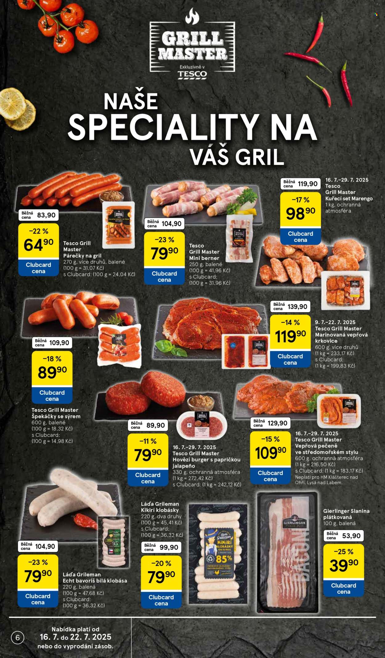 Leták TESCO - 16.7.2025 - 22.7.2025. Strana 6