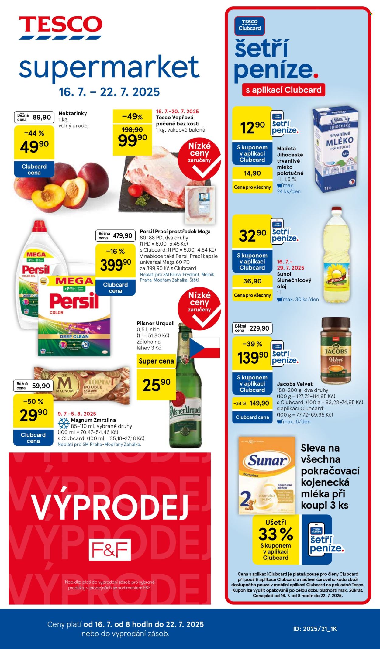 Leták TESCO supermarket - 16.7.2025 - 22.7.2025. Strana 1