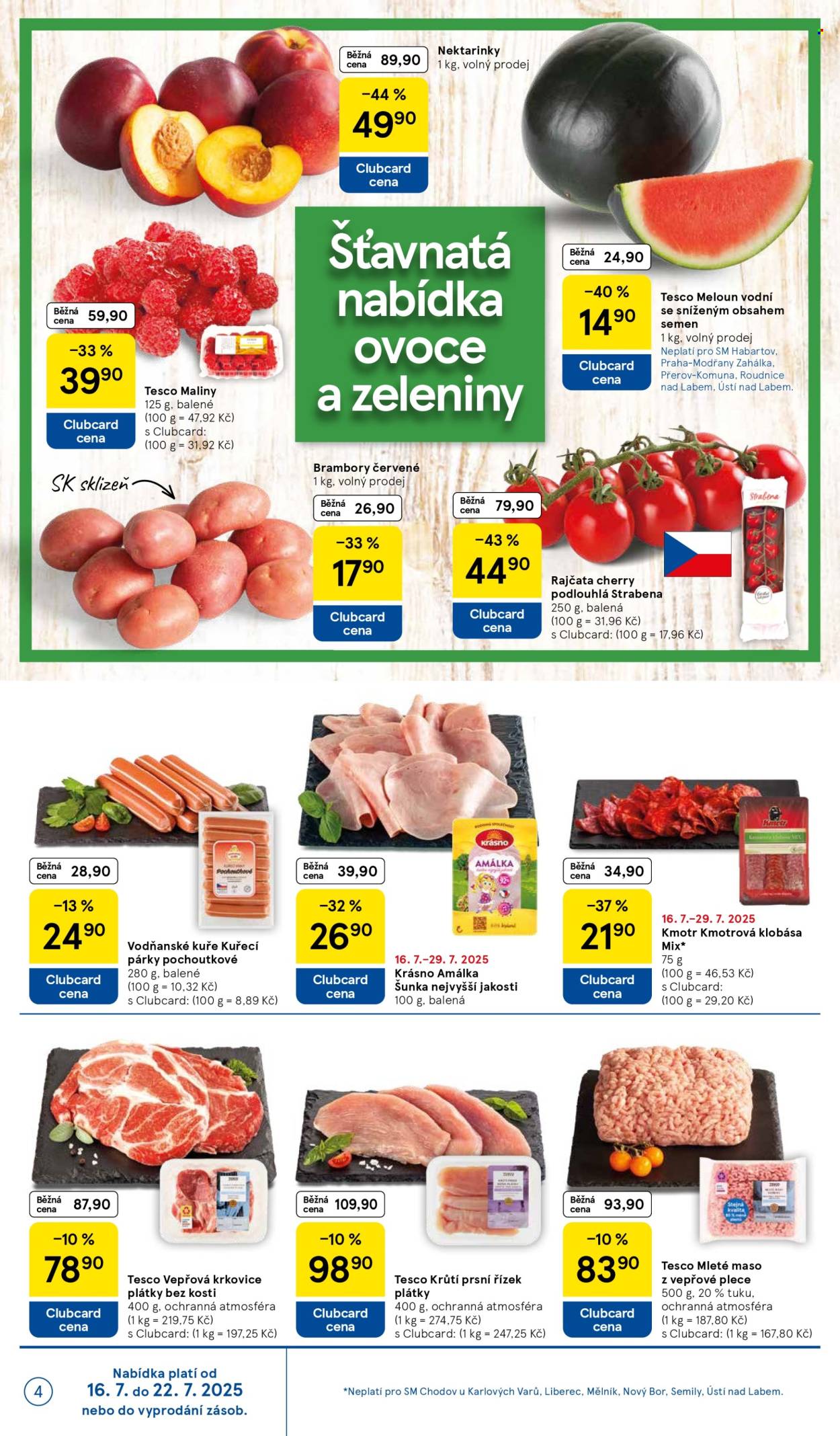 Leták TESCO supermarket - 16.7.2025 - 22.7.2025. Strana 4