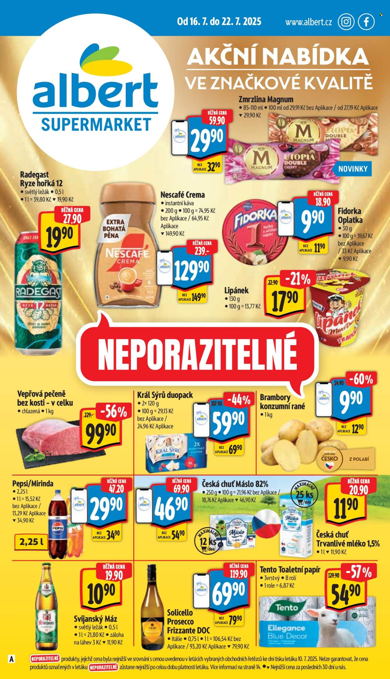 Leták Albert Supermarket - 16.7.2025 - 22.7.2025. Strana 1