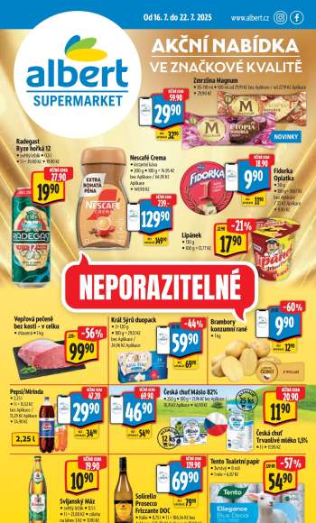 Leták Albert Supermarket - 16.7.2025 - 22.7.2025.