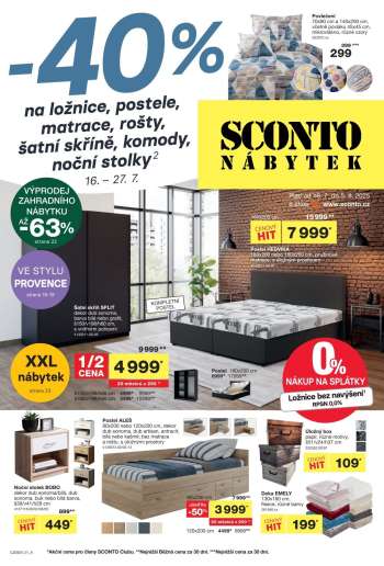 Leták SCONTO NÁBYTEK - 16.7.2025 - 5.8.2025.