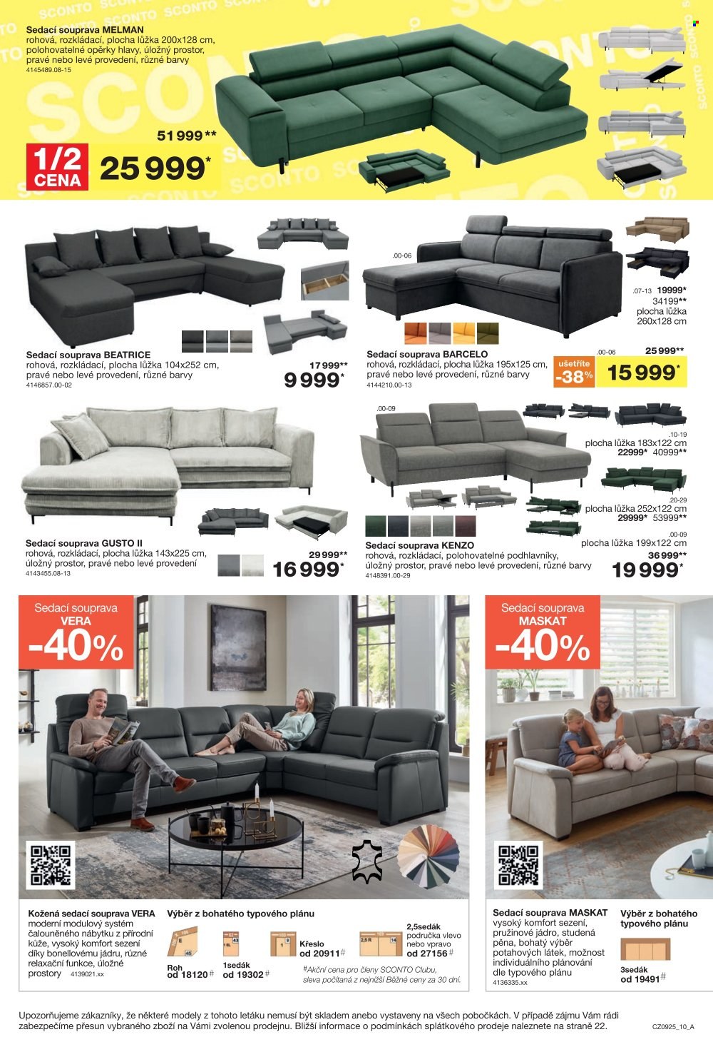 Leták SCONTO NÁBYTEK - 16.7.2025 - 5.8.2025. Strana 10