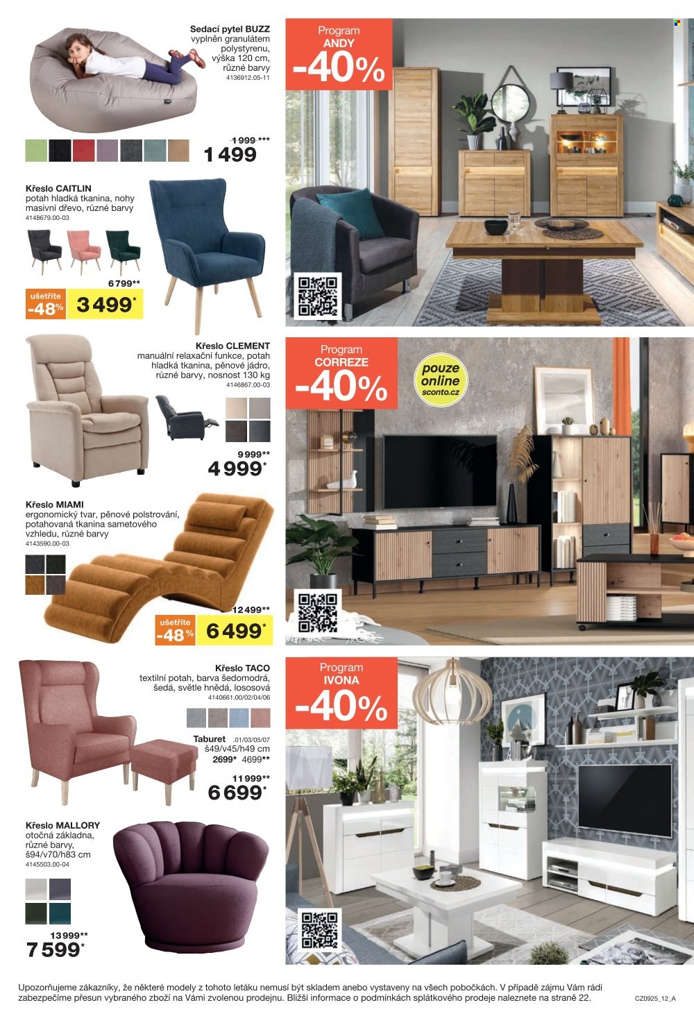 Leták SCONTO NÁBYTEK - 16.7.2025 - 5.8.2025. Strana 12