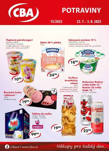 Leták CBA potraviny - 23.7.2025 - 3.8.2025.