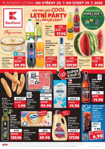 Leták Kaufland - 23.7.2025 - 29.7.2025.