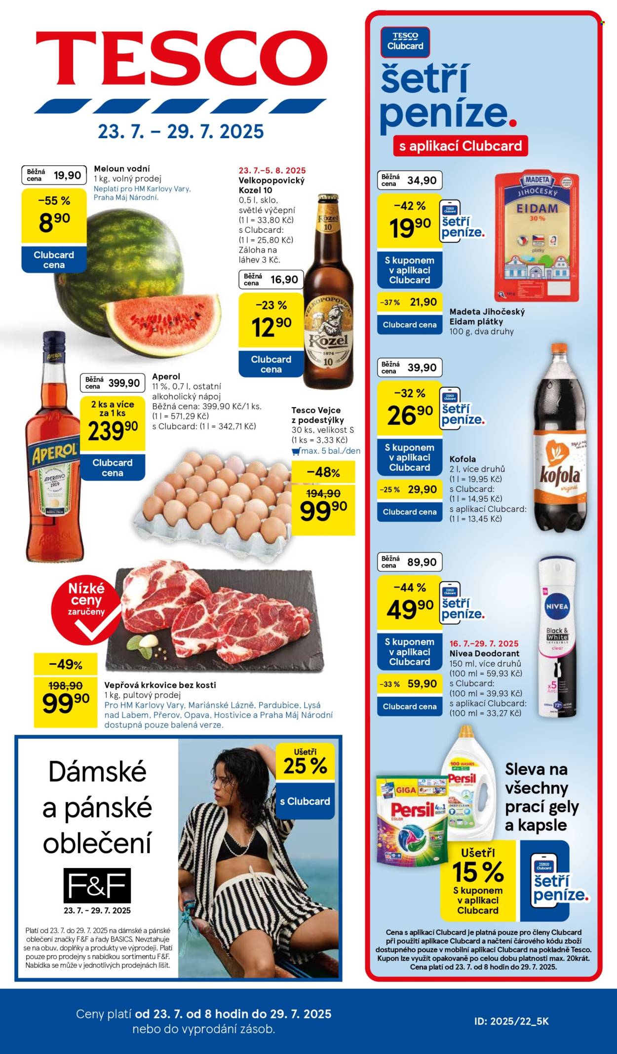 Leták TESCO - 23.7.2025 - 29.7.2025. Strana 1