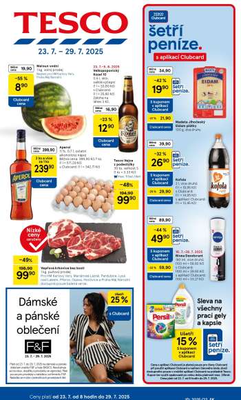 Leták TESCO - 23.7.2025 - 29.7.2025.