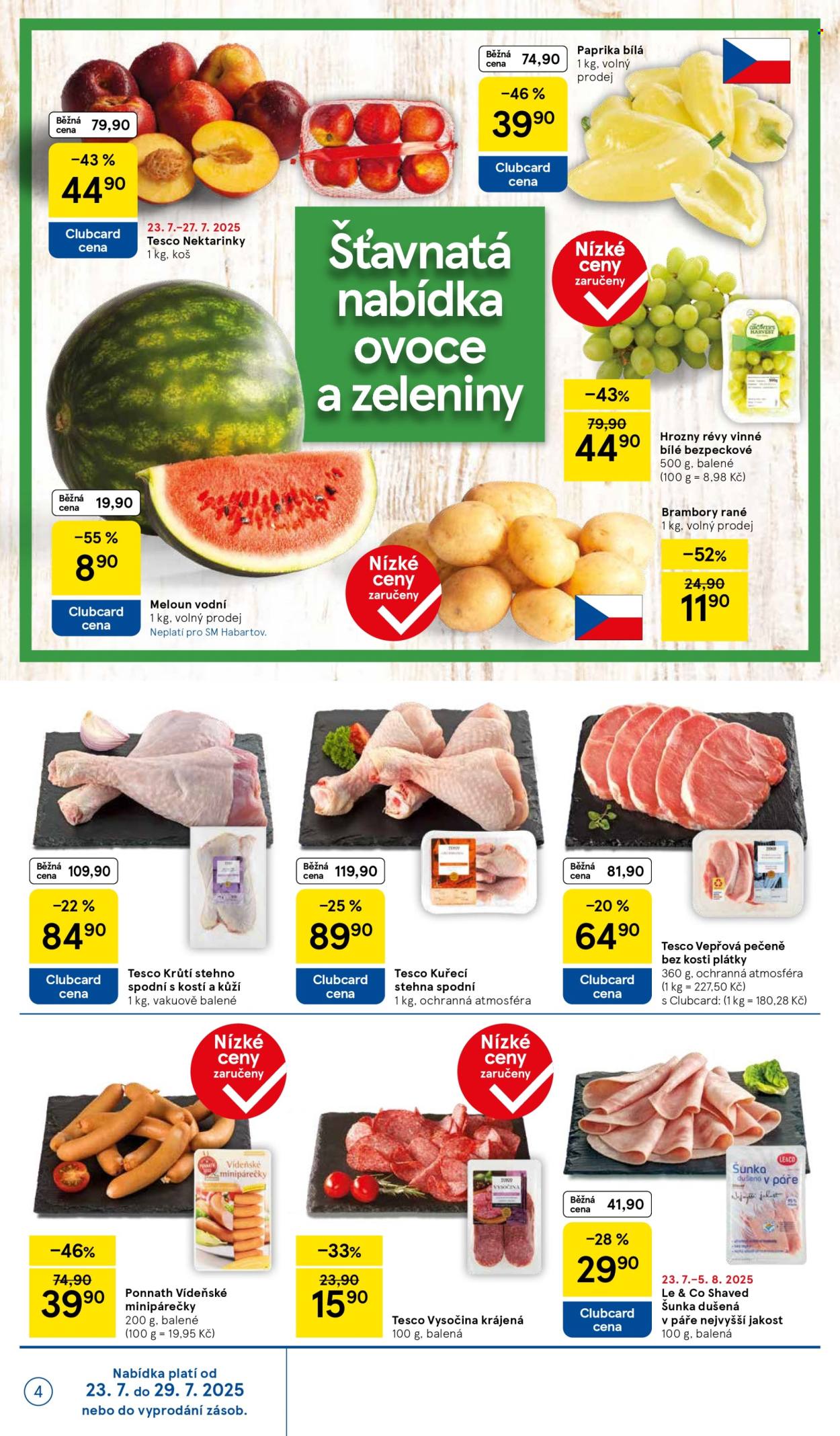 Leták TESCO supermarket - 23.7.2025 - 29.7.2025. Strana 4