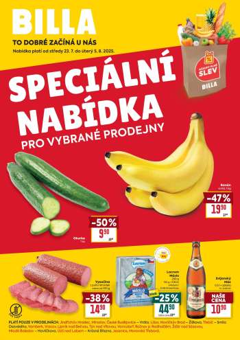 Leták BILLA - 23.7.2025 - 5.8.2025.