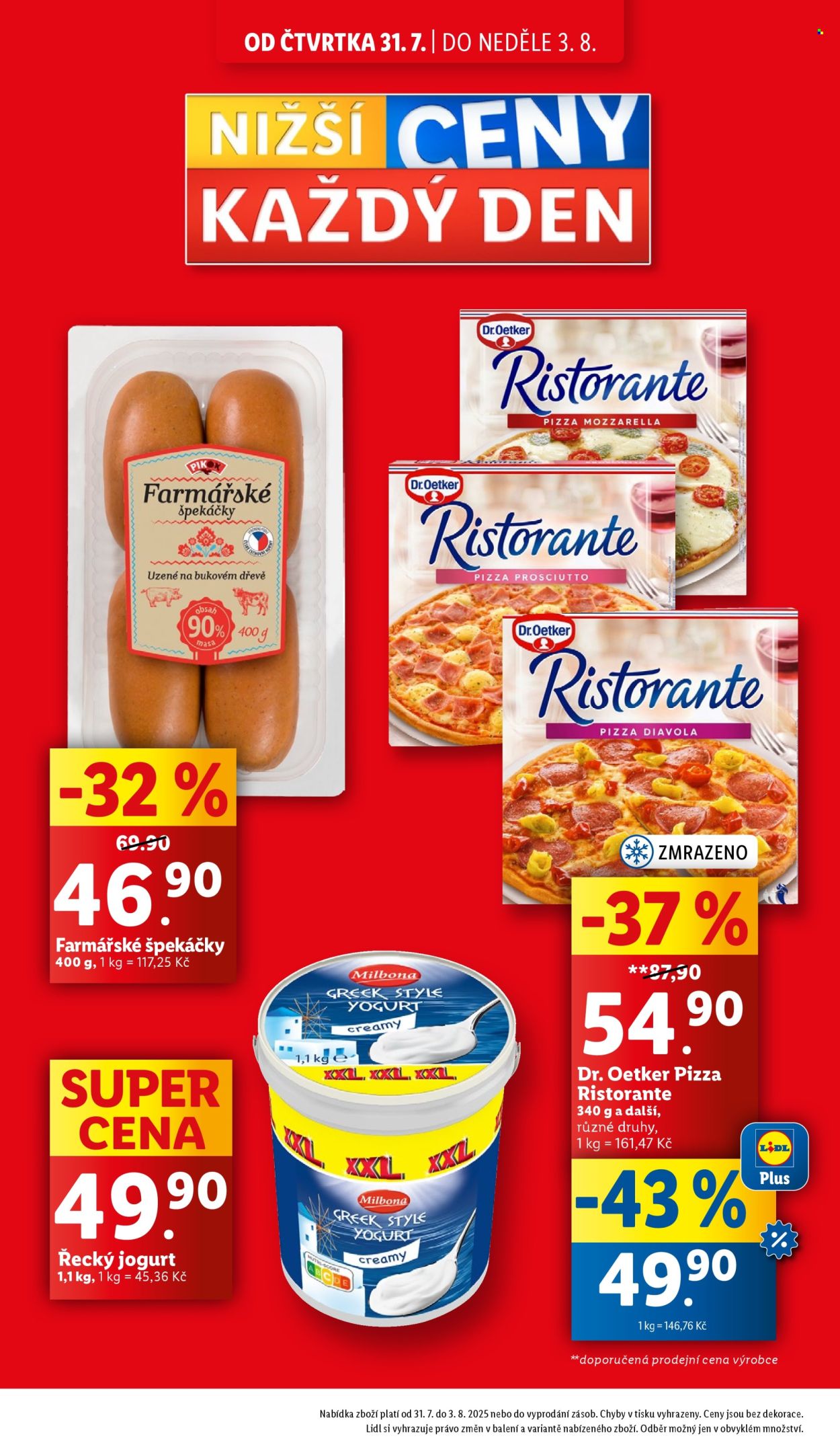 Leták Lidl - 31.7.2025 - 3.8.2025. Strana 2
