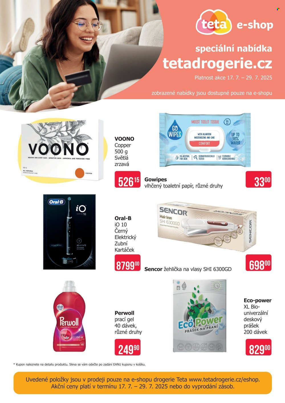 Leták Teta drogerie - 17.7.2025 - 29.7.2025. Strana 1