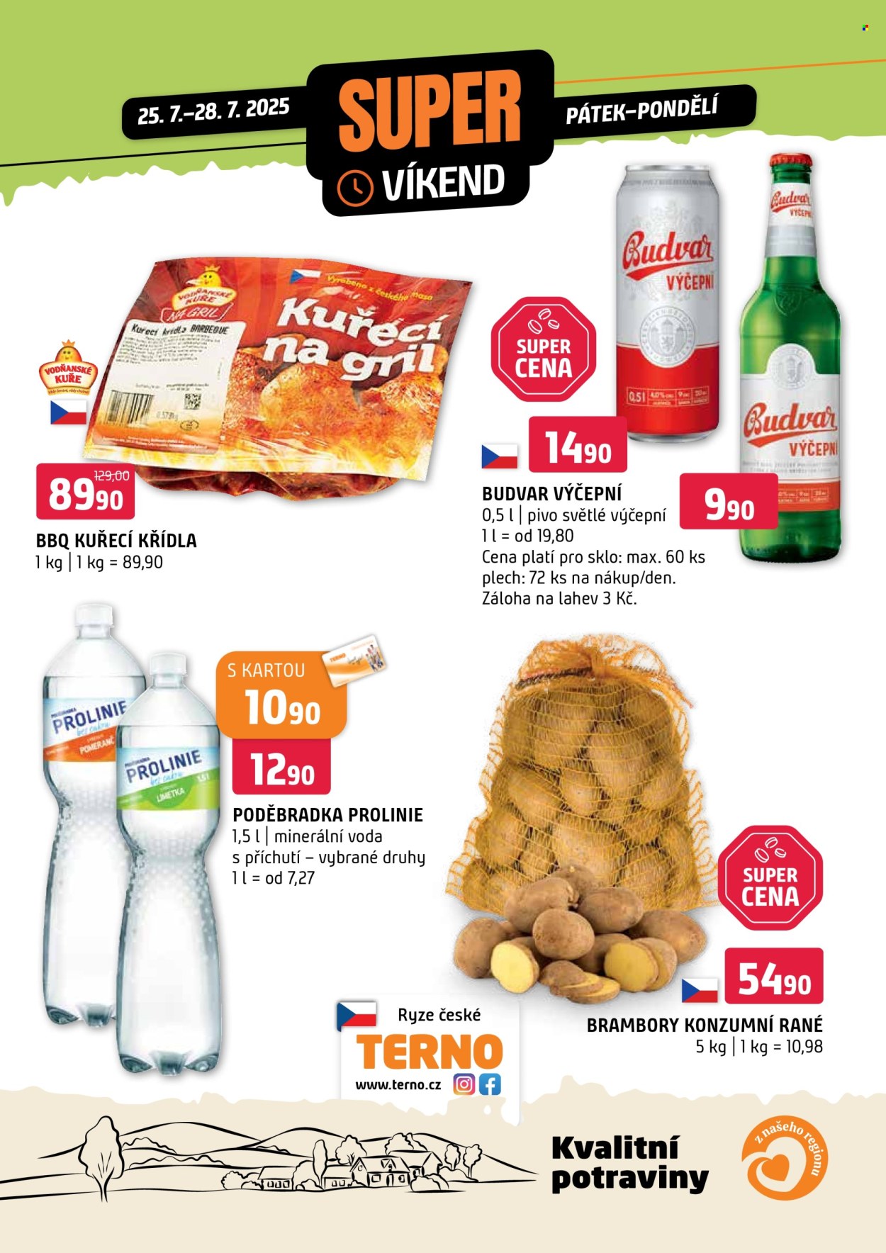 Leták coop TERNO - 25.7.2025 - 28.7.2025. Strana 1