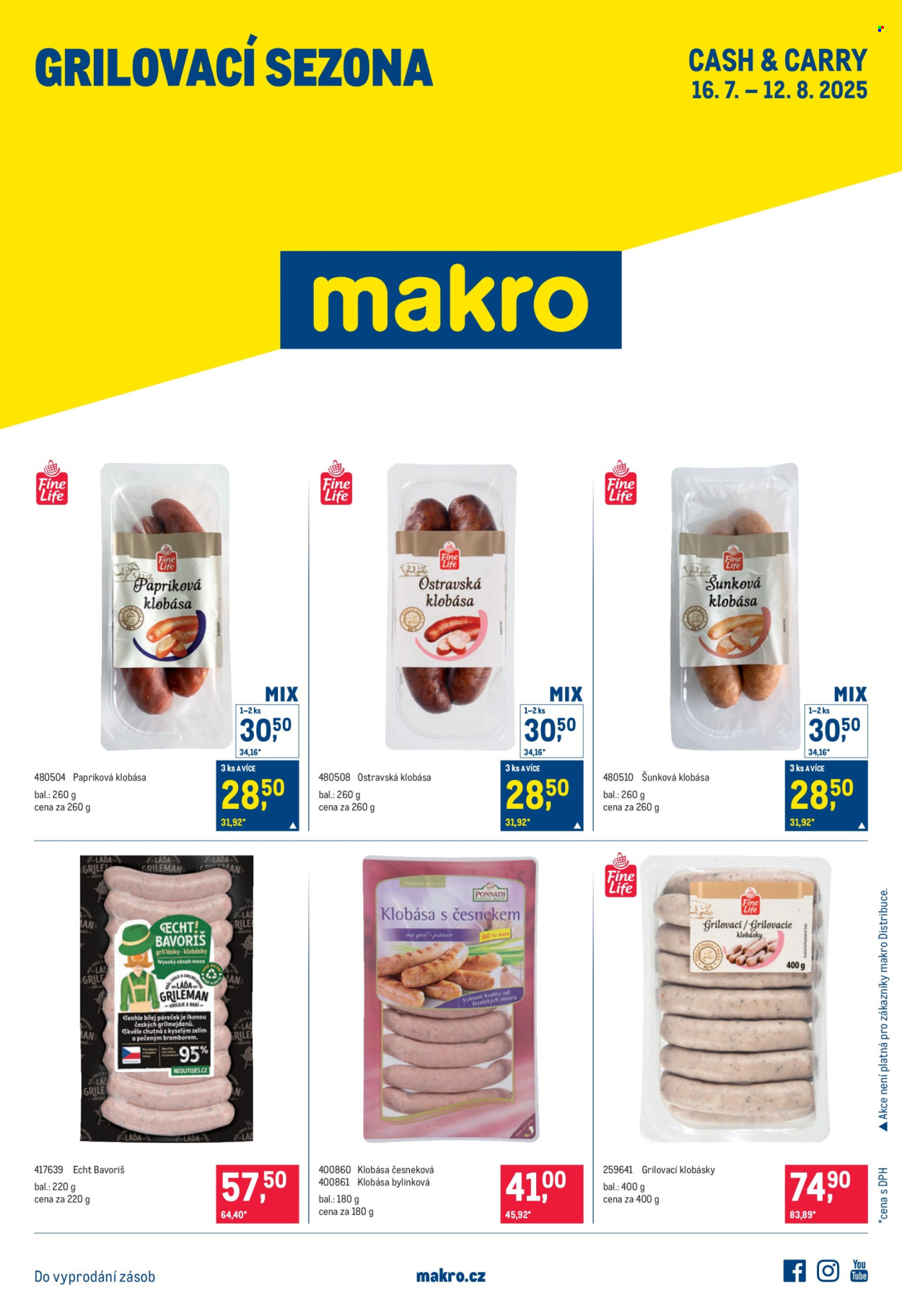 Leták MAKRO - 16.7.2025 - 12.8.2025. Strana 1