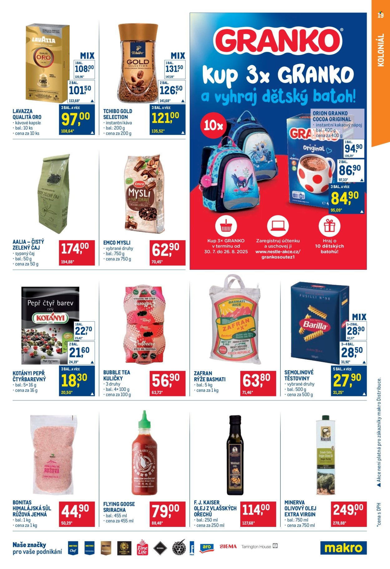 Leták MAKRO - 30.7.2025 - 12.8.2025. Strana 19