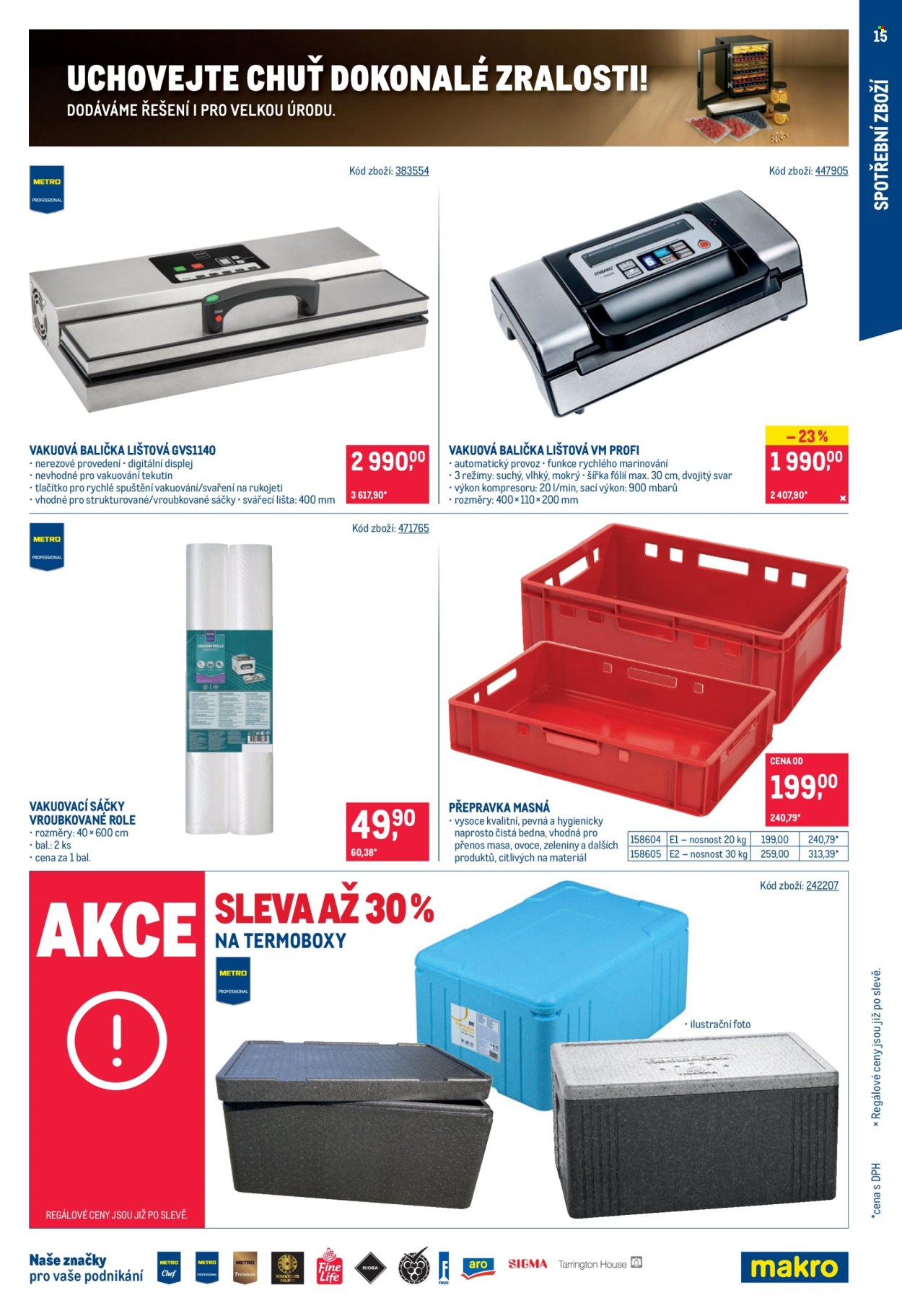 Leták MAKRO - 30.7.2025 - 12.8.2025. Strana 15