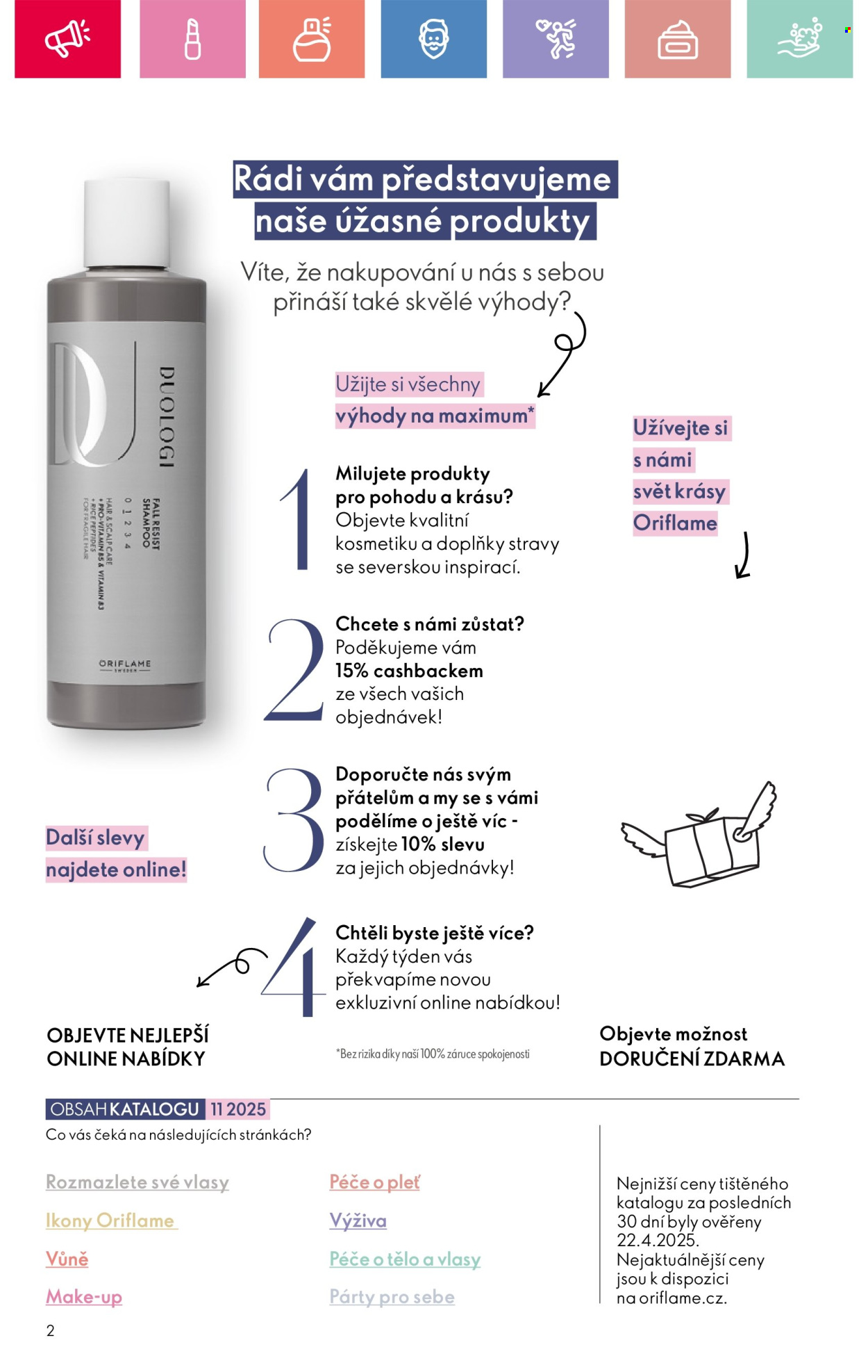 Leták ORIFLAME - 27.7.2025 - 16.8.2025. Strana 2