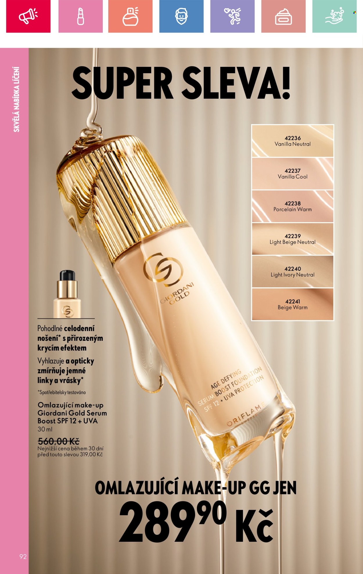 Leták ORIFLAME - 27.7.2025 - 16.8.2025. Strana 92