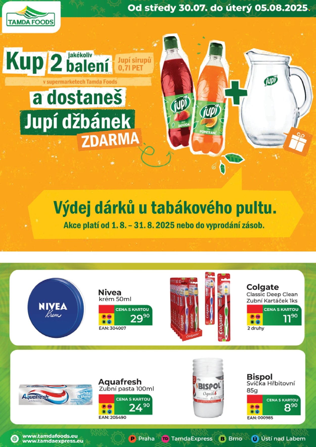 Leták Tamda Foods - 30.7.2025 - 5.8.2025. Strana 1