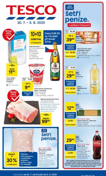 Leták TESCO - 30.7.2025 - 5.8.2025.