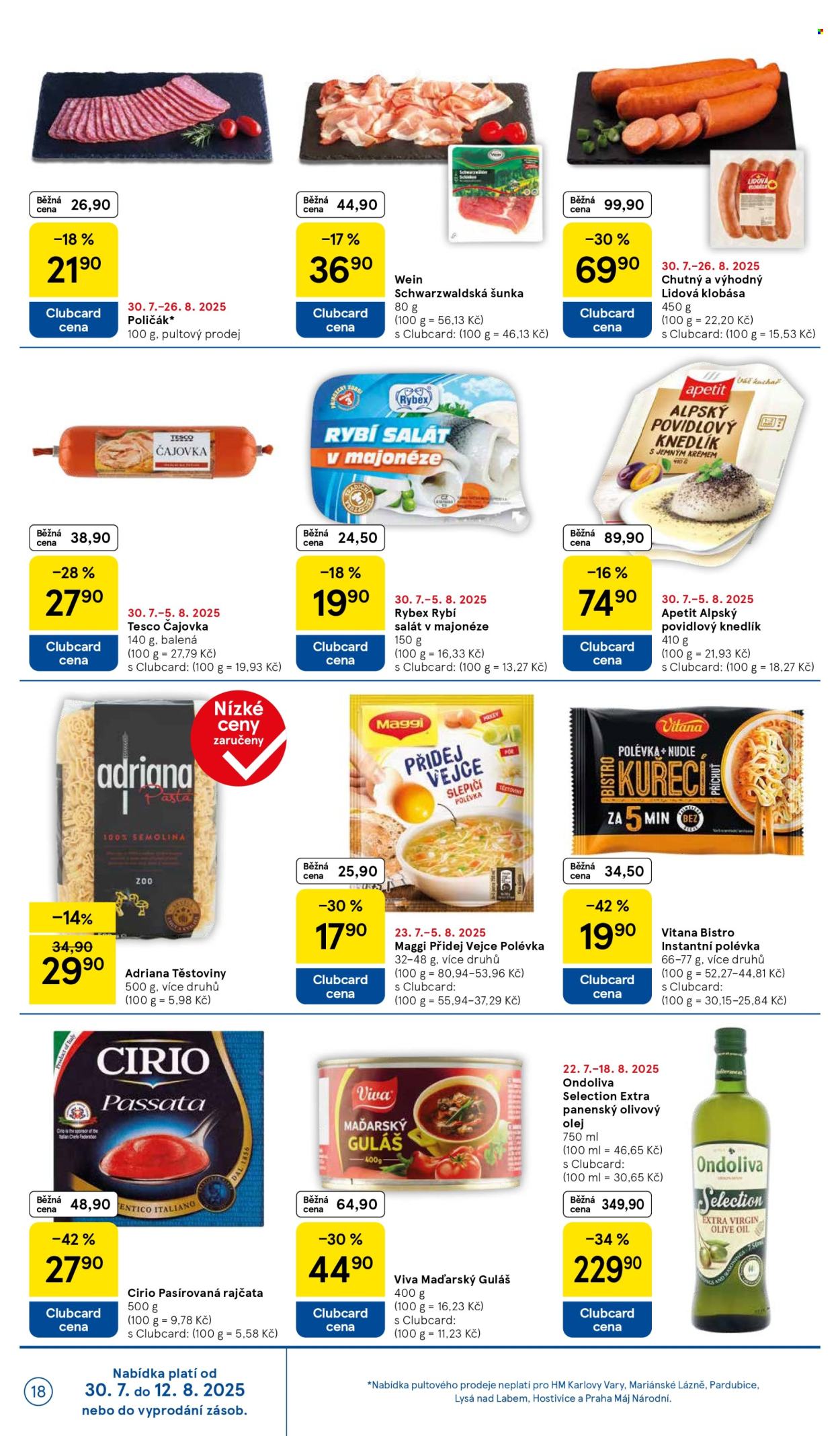 Leták TESCO - 30.7.2025 - 5.8.2025. Strana 18