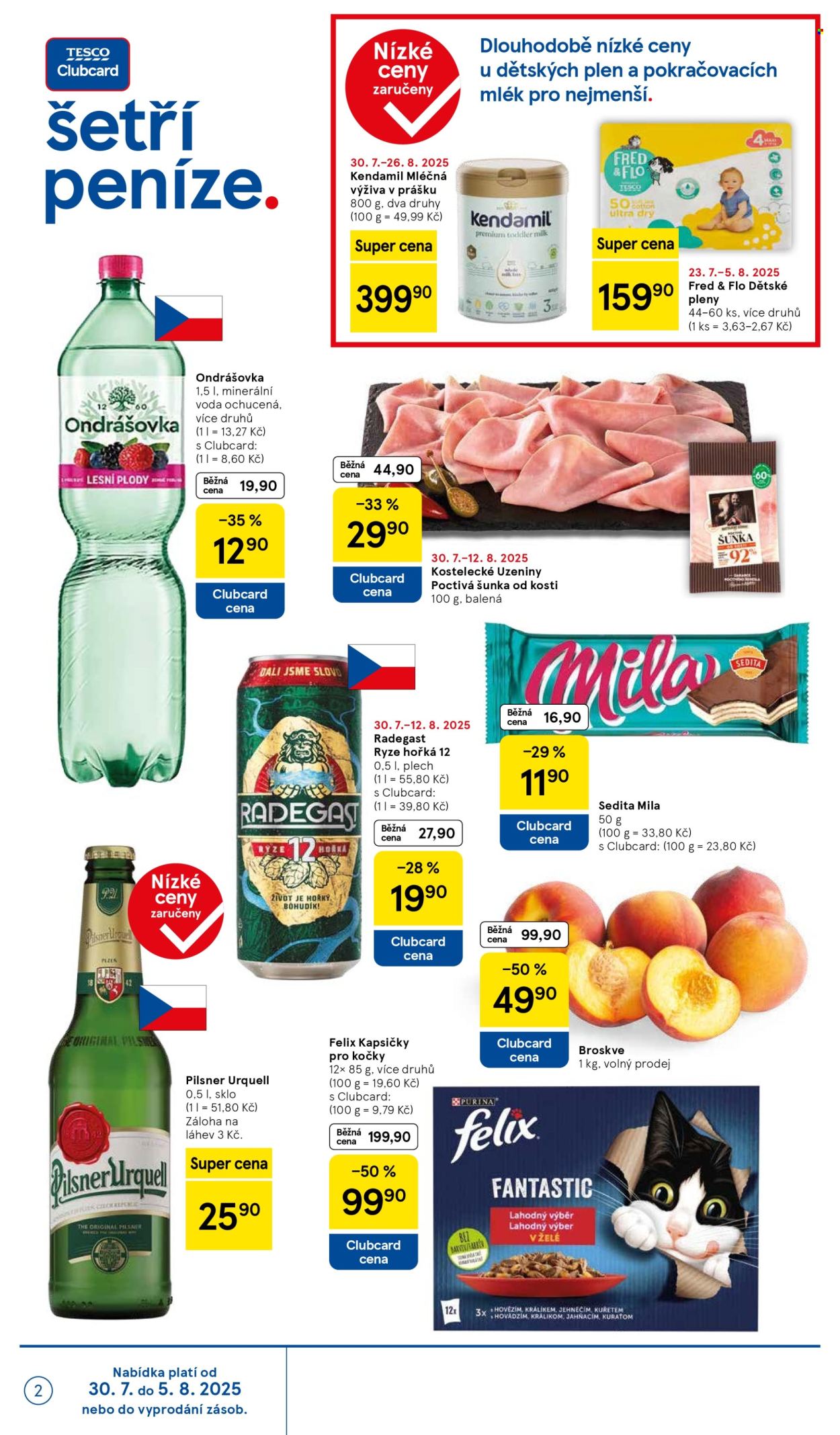 Leták TESCO supermarket - 30.7.2025 - 5.8.2025. Strana 2
