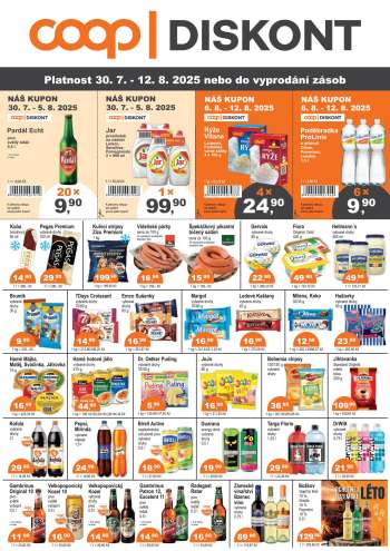 Leták coop DISKONT - 30.7.2025 - 12.8.2025.