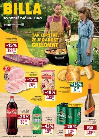 Leták BILLA - 30.7.2025 - 19.8.2025.