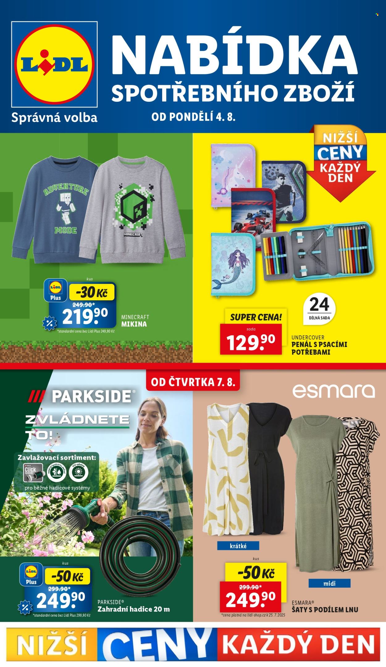 Leták Lidl - 4.8.2025 - 10.8.2025. Strana 1